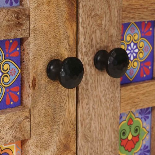 Служебен шкаф Естествен 60 x 33,5 x 75 см Солидно мангово дърво