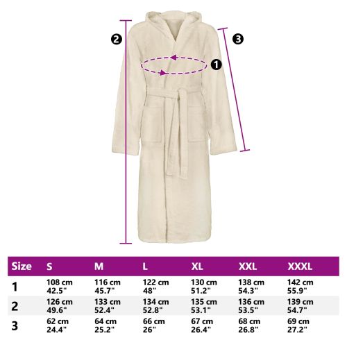 Халат за баня KINN Крем XXXL Памук