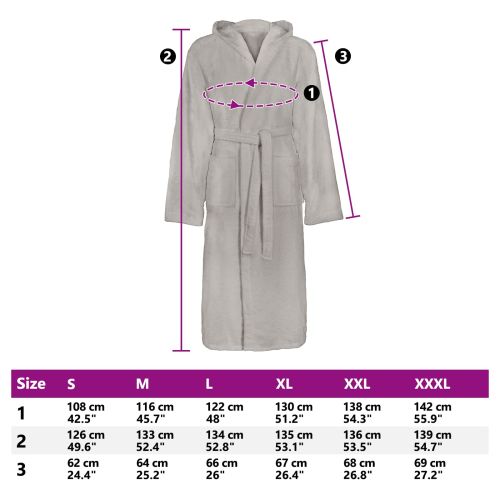 Халат за баня KINN Сив M Памук