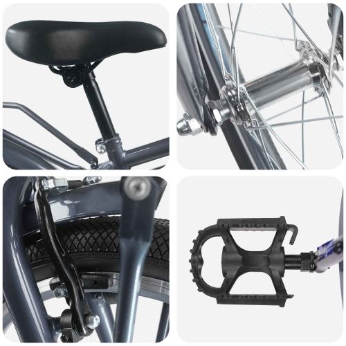 Детски Велосипед 18 инча за 5-7 години Тъмен сив