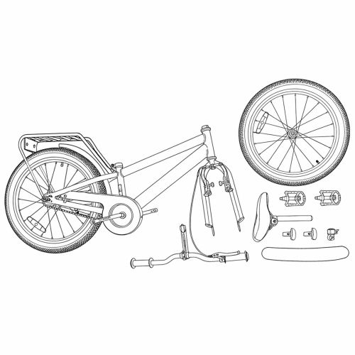 Детски Велосипед 18 инча за 5-7 години Червено