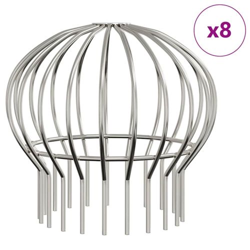 Защита за листа на улука 8 pcs Сребрист 160 mm