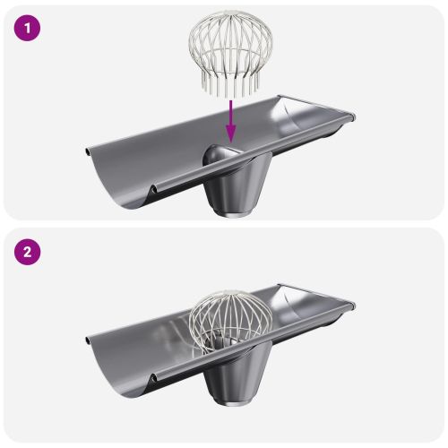 Защита за листа на улука 8 pcs Сребрист 200 mm