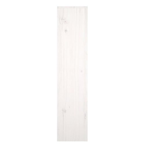 Параван за радиатор бял 153x19x84 см борово дърво масив