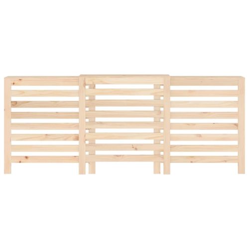 Параван за радиатор, 210x21x85 см, борово дърво масив