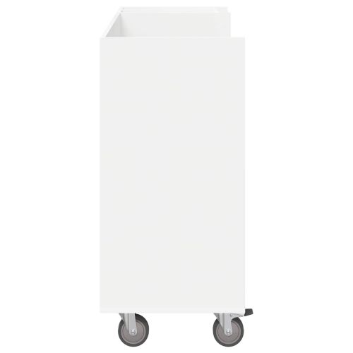 Голф шкаф с колело Едноцветен Бяло 120 x 45 x 98 см