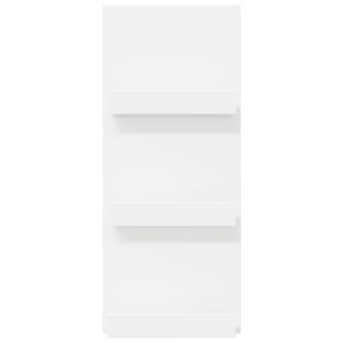 Етажерка за списания Бяло 43 x 11 x 102 см Инженерно дърво