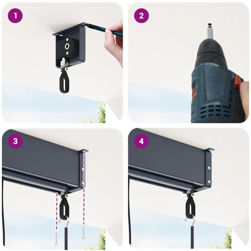 Външна ролетна щора, 120x250 см, кремава