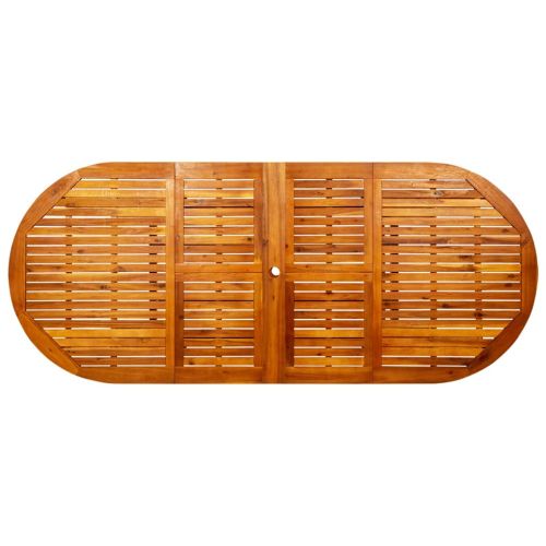 Градинска трапезна маса, (160-240)x100x75 cм, акация масив