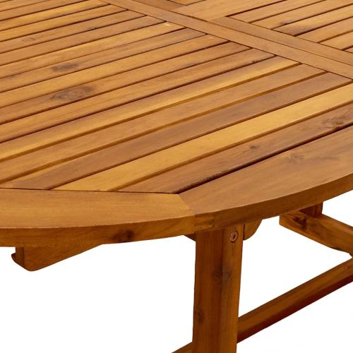 Градински трапезен комплект, 9 части, акация масив и textilene