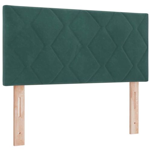 Легло с пружинирана основа Тъмнозелено 90 x 190 cm Кадифе