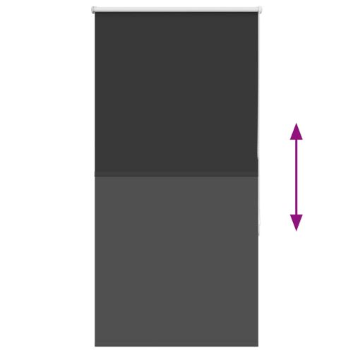 Ролетна щора Blackout черна 80x130 см ширина на тъканта 75,7 см