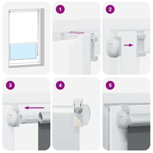 Ролетна щора Blackout Black 55x230 cm Ширина на плата 50,7 cm