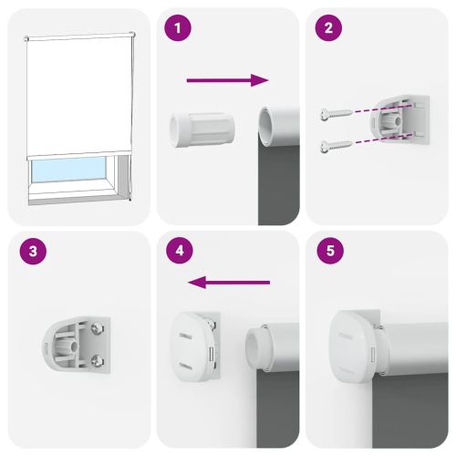 Ролкова щора Blackout Сив 90x230 cm Ширина на плата 85,7 cm