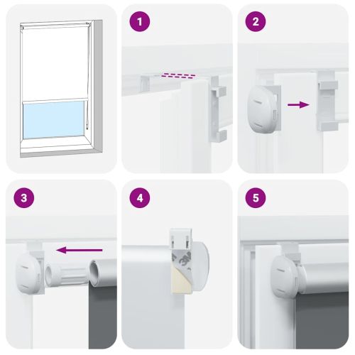 Ролкова щора белезникав 95x175 см Ширина на плата 90,7 см