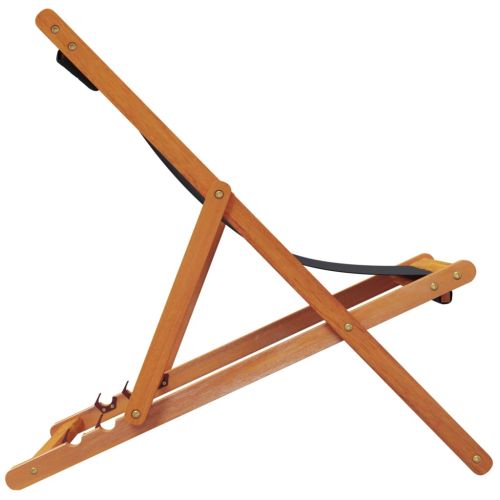 Сгъваеми плажни столове, 2 бр, черни, текстил