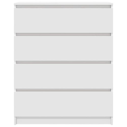 Сайдборд, бял, 80x35x99 см, инженерно дърво