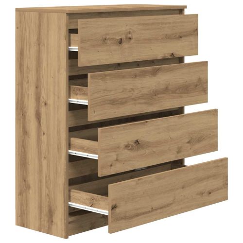 Сайдборд, дъб артизан, 80x35x99 см, инженерно дърво