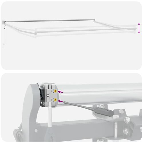 Сенник Жълт и оранжев 450 × 300 cm Полиестер и метал