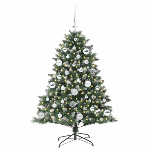 С изкуствено коледно дърво с 150 LED светодиода Зелен 120 cm