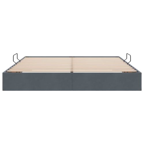 Легло с място за съхранение Тъмен сив 180 x 200 cm Кадифе