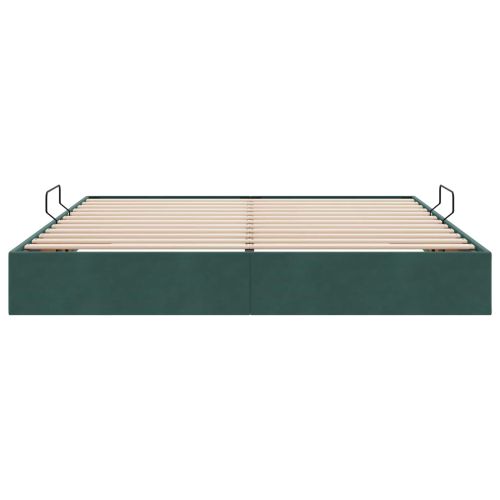Легло с място за съхранение Тъмен зелен 180 x 200 cm Кадифе