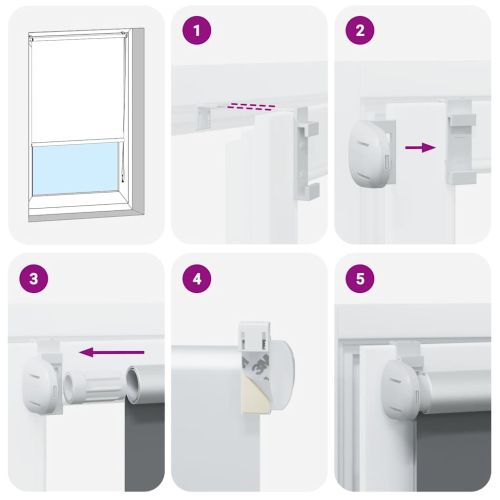 Ролкова щора Blackout бял 95x210 см Ширина на плата 90,7 см