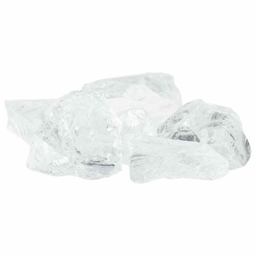 Градински камъни Бяло 12 cm Стъкло