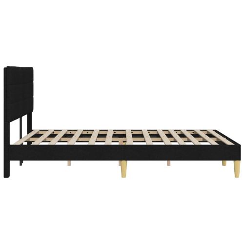 Рамка за легло с таблото Черно 160 x 200 cm Текстил