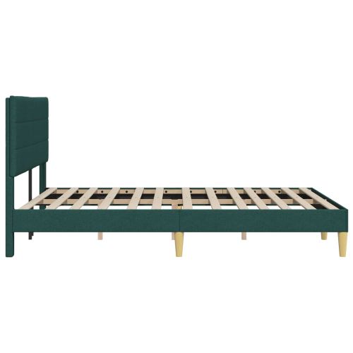 Рамка за легло с таблото Тъмнозелено 160 x 200 cm Текстил