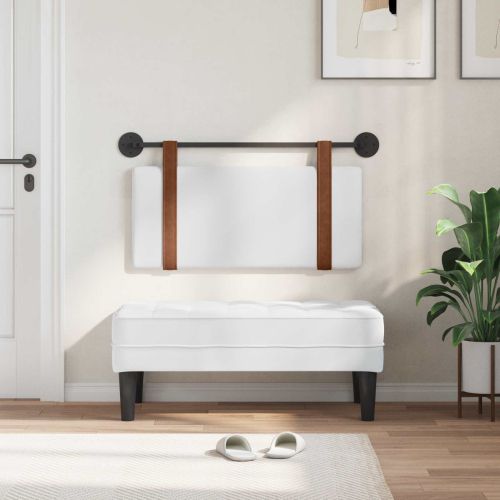 Висяща табла Монтиране на стена Бял 90 x 55 x 5 см Антично PU