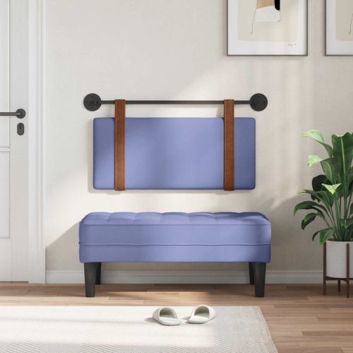 Висяща табла Едноцветен Дънково син 90 x 55 x 5 см Антично PU