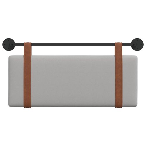 Висяща табла Едноцветен Облачно сиво 110 x 55 x 5 см Антично PU