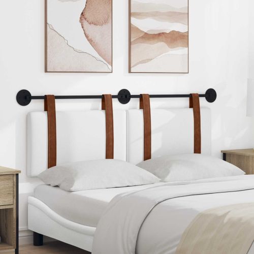 Висяща табла Монтиране на стена Бял 130 x 55 x 5 см Антично PU