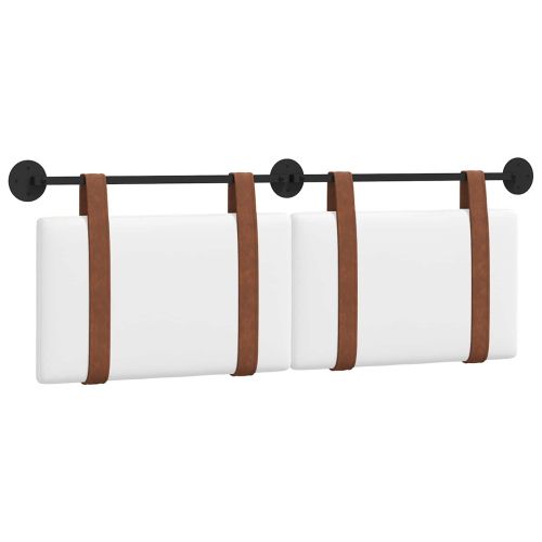 Висяща табла Монтиране на стена Бял 130 x 55 x 5 см Антично PU