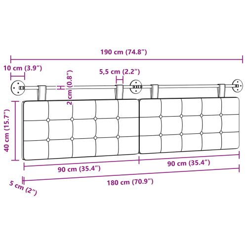 Табла за легло висяща Черен текстил