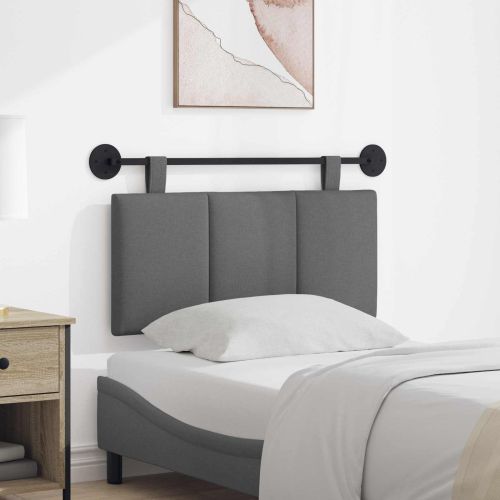 Висяща табла На райета Тъмен сив 90 x 55 x 5 см текстил