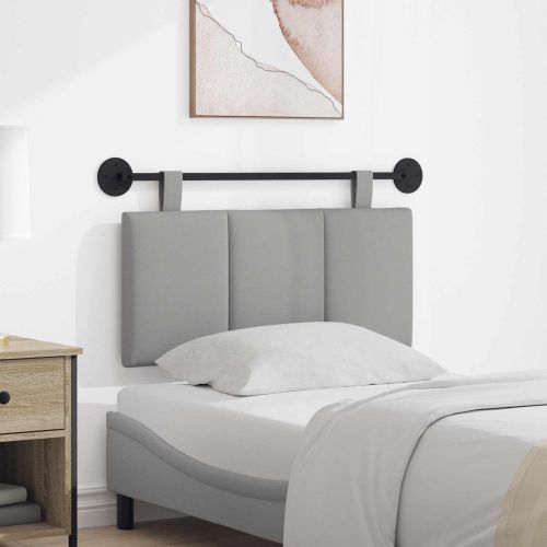 Висяща табла На райета Облачно сиво 100 x 55 x 5 см текстил