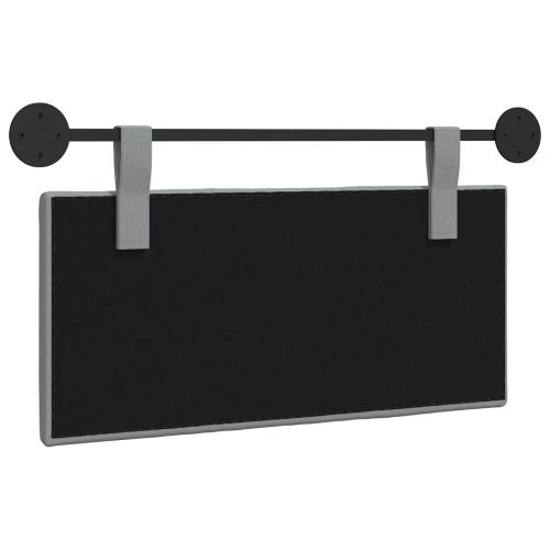 Висяща табла На райета Светлосиво 100 x 55 x 5 см текстил