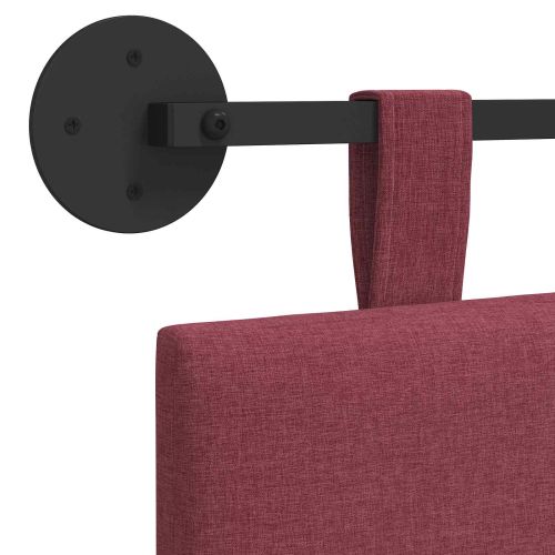 Висяща табла На райета Виненочервен 110 x 55 x 5 см текстил