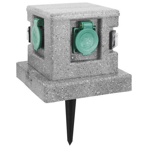 Градински разклонител със сензор за здрач, пластмаса