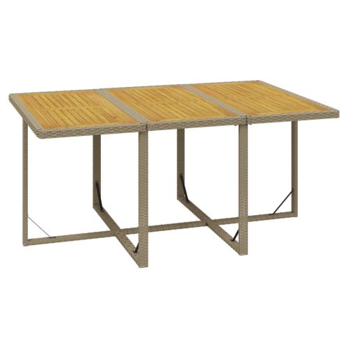 Градински комплект с възглавници, 11 части, полиратан, бежов