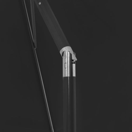 Плажен чадър, черен, 180x120 см