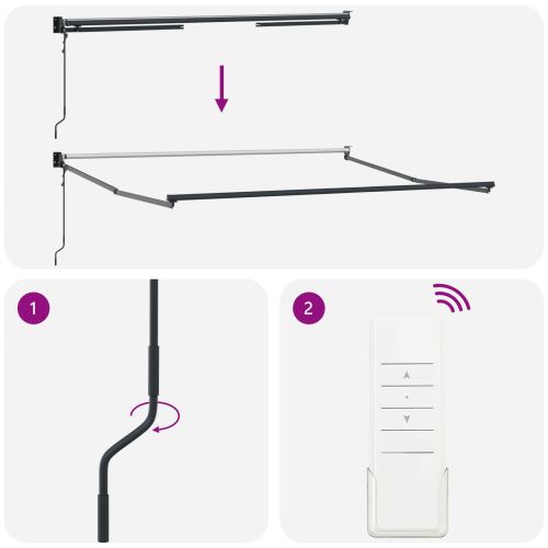 Сгъваем навес Многоцветен 350 x 250 cm Полиестер и алуминий