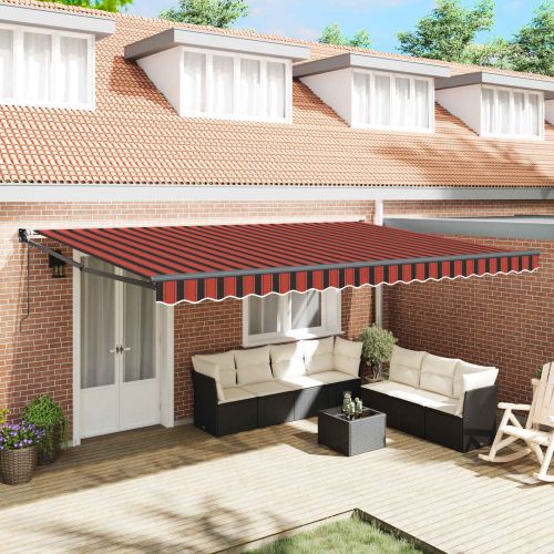 Сенник Оранжево и кафяво 500 x 300 x 165 см Полиестер и метал