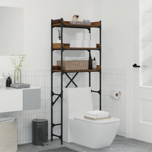 Етажерка за перална машина с рафт Старо дърво 67 x 25 x 163 см