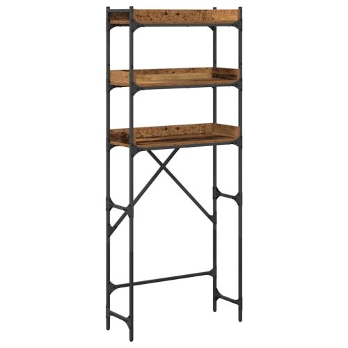 Етажерка за перална машина с рафт Старо дърво 67 x 25 x 163 см