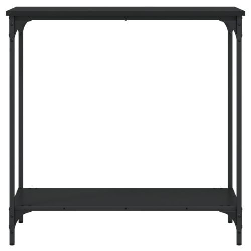 Конзолна маса, черна, 75x30,5x75 см, инженерно дърво