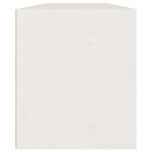Стенни шкафове, 2 бр, бели, 60x30x35 см, бор масив