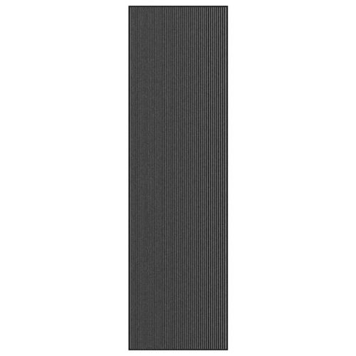 Изтривалка раирана, черна и сива, 115x400 см